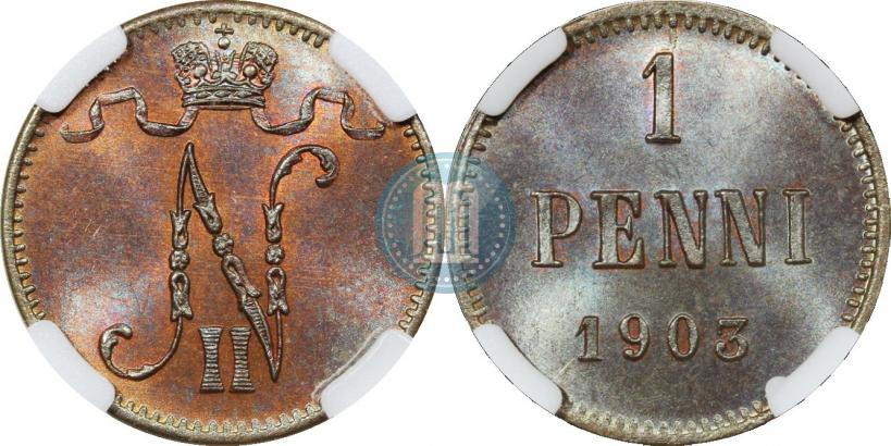 Фото 1 пенни 1903 года  