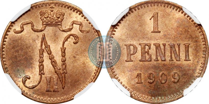 Фото 1 пенни 1909 года  