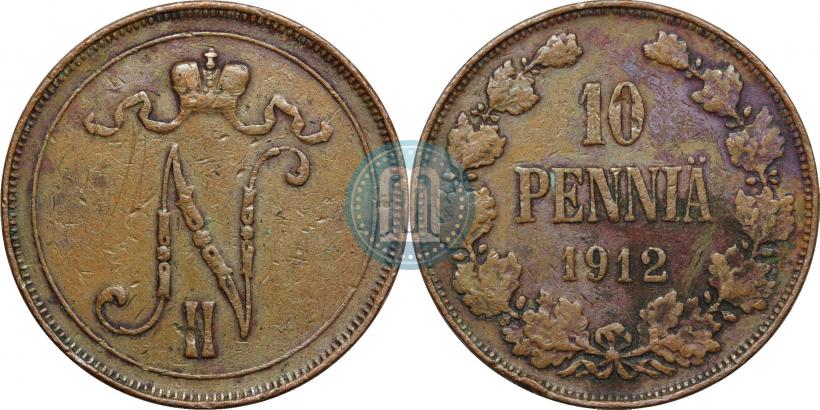 Picture 10 pennia 1912 year  
