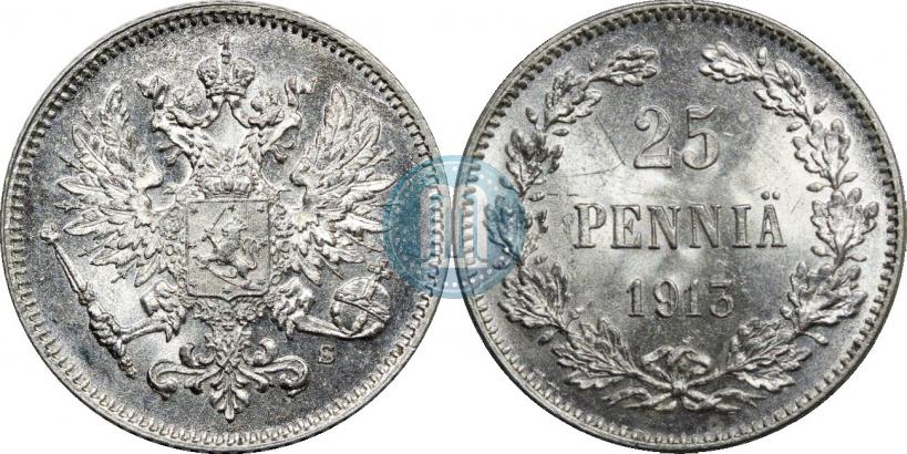 Picture 25 pennia 1913 year S 
