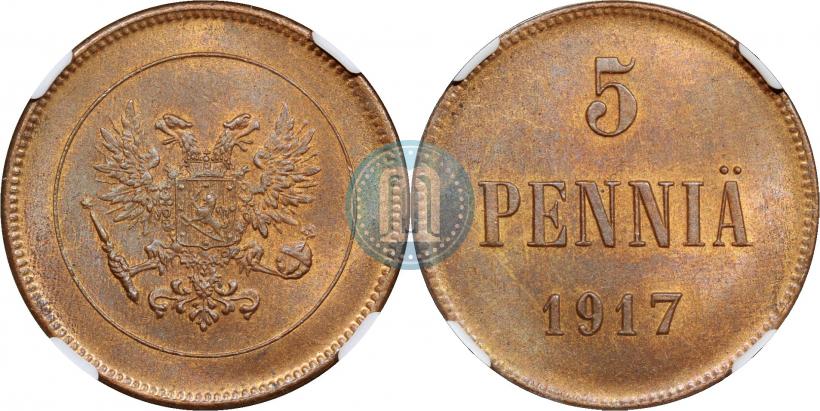 Picture 5 pennia 1917 year  