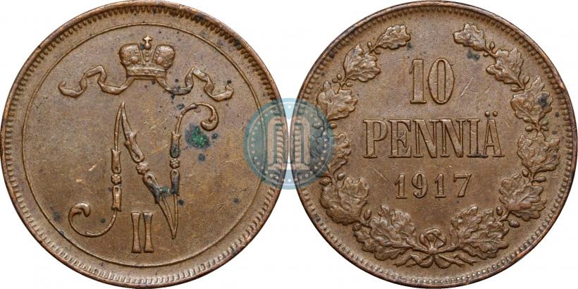 Фото 10 пенни 1917 года  