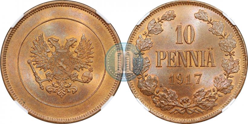 Picture 10 pennia 1917 year  