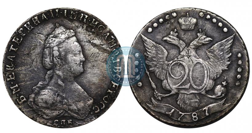 Picture 20 kopecks 1787 year СПБ 