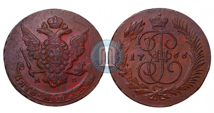 Picture 5 kopecks 1766 year ММ 