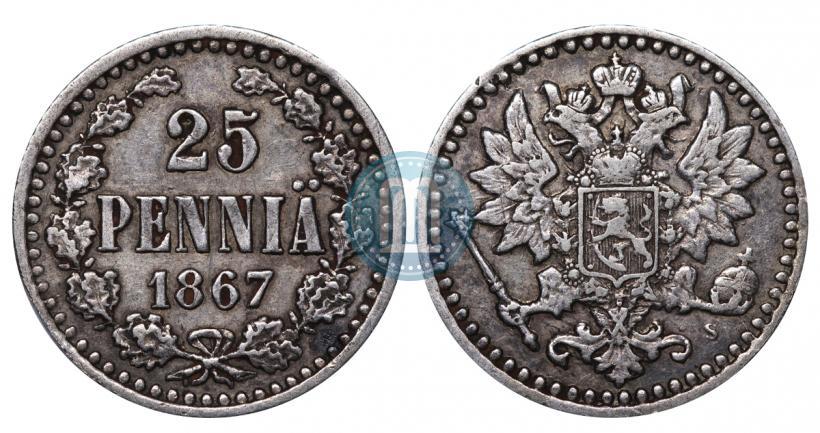 Picture 25 pennia 1867 year S 