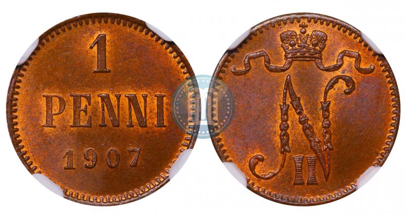 Фото 1 пенни 1907 года  
