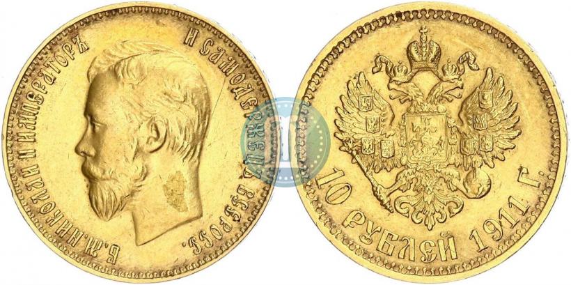 Picture 10 roubles 1911 year (ЭБ) 