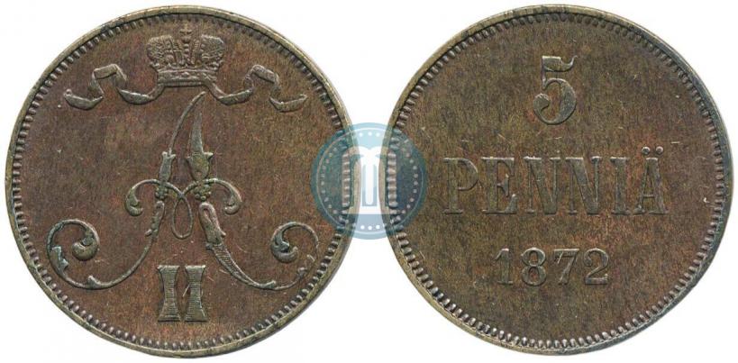 Фото 5 пенни 1872 года  