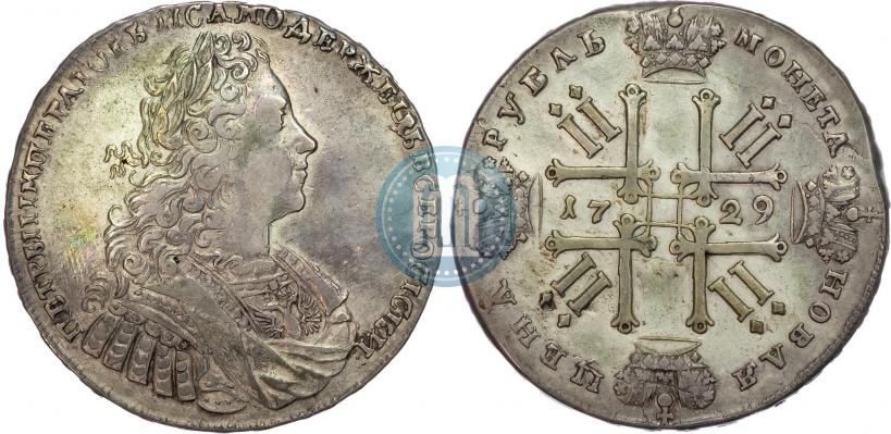 Фото 1 рубль 1729 года  "Тип 1728"