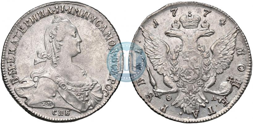 Picture 1 rouble 1774 year СПБ-ФЛ 