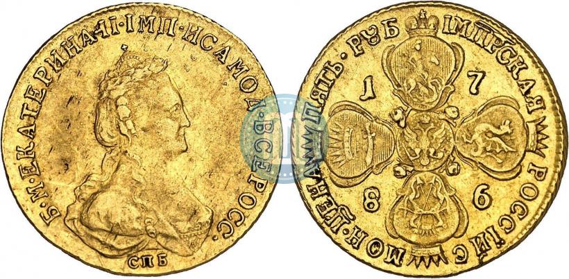 Фото 10 рублей 1786 года СПБ 