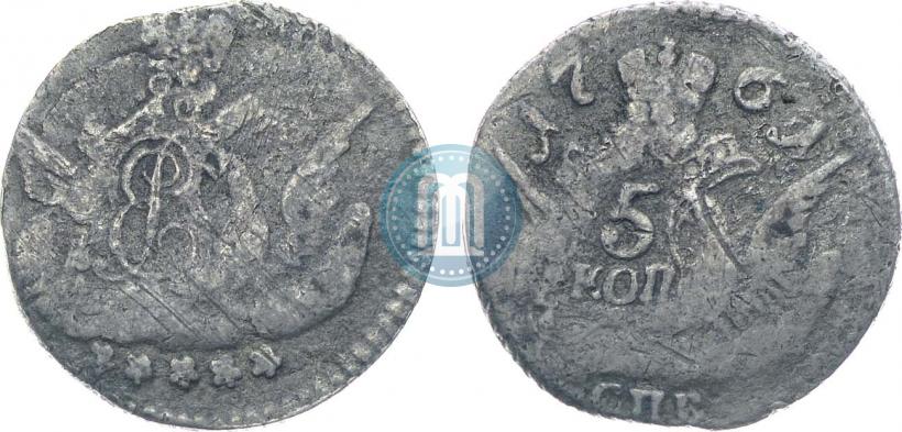 Фото 5 копеек 1761 года СПБ 