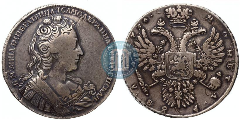 Фото 1 рубль 1730 года  