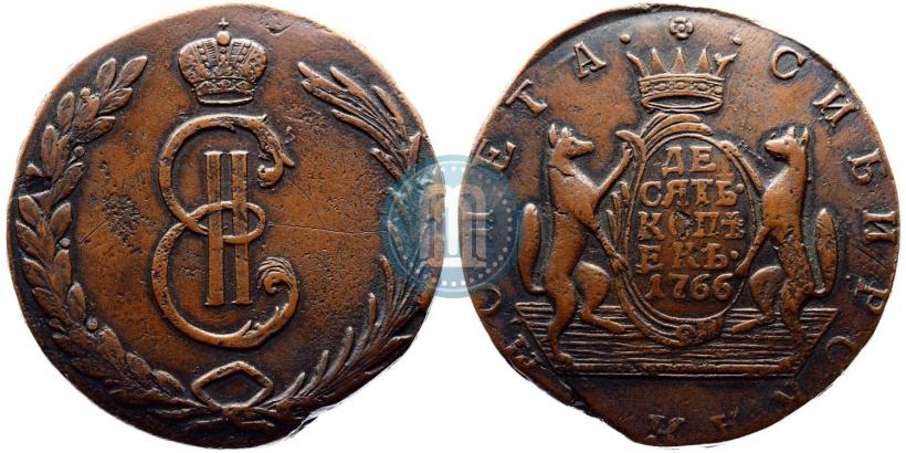 Picture 10 kopecks 1766 year  