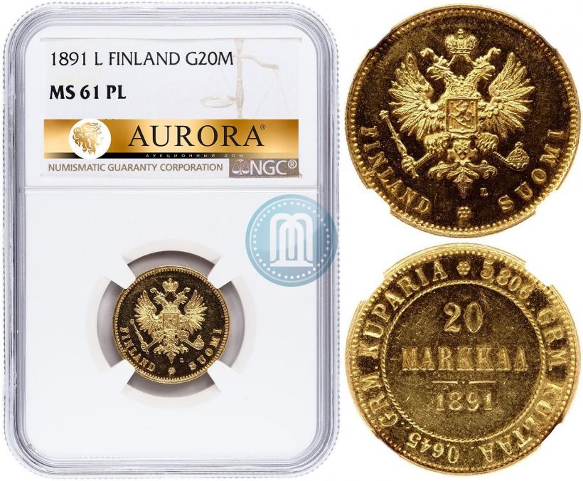 Picture 20 markkaa 1891 year L 