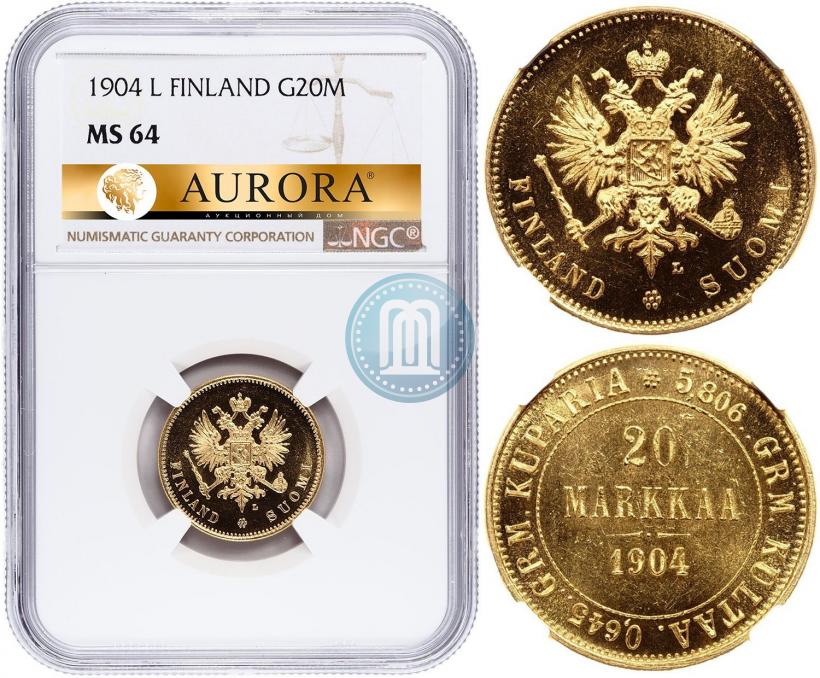 Picture 20 markkaa 1904 year L 