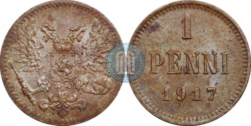 Фото 1 пенни 1917 года  