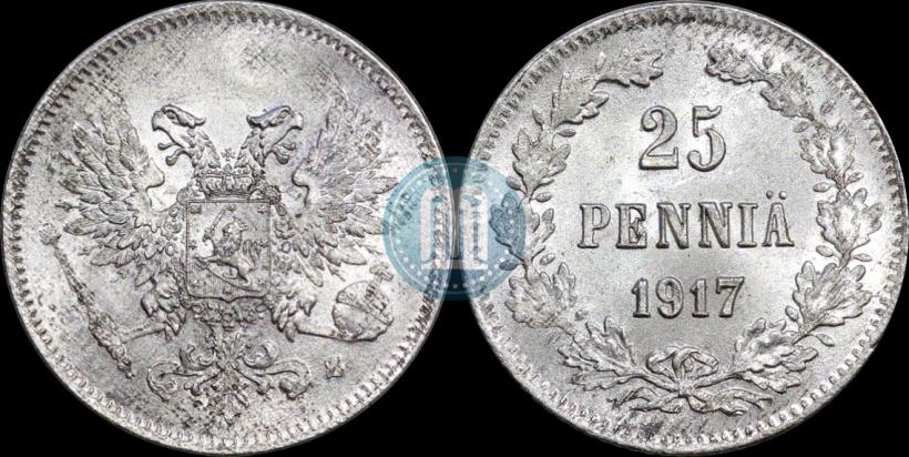 Picture 25 pennia 1917 year S 