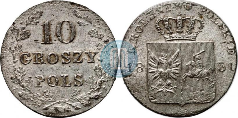 Picture 10 groszy 1831 year KG "Polish uprising"