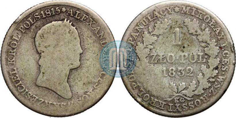 Picture 1 złoty 1832 year KG 