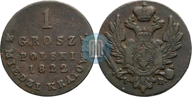 Picture 1 grosz 1822 year IB "Z MIEDZI KRAIOWEY"