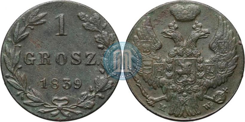 Picture 1 grosz 1839 year MW 