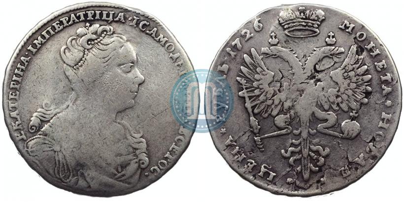 Picture 1 rouble 1726 year  "Moscow type, portrait turned to the right"