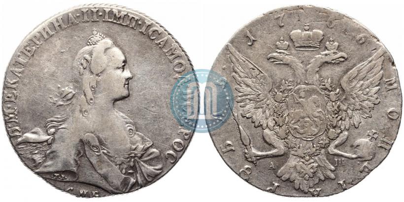 Picture 1 rouble 1766 year СПБ-АШ 