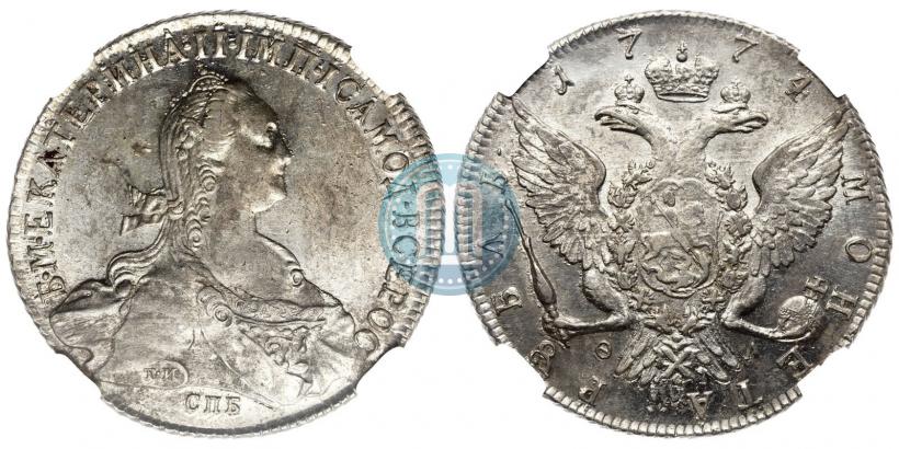 Picture 1 rouble 1774 year СПБ-ФЛ 