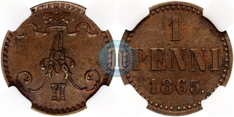 Picture 1 penni 1865 year  