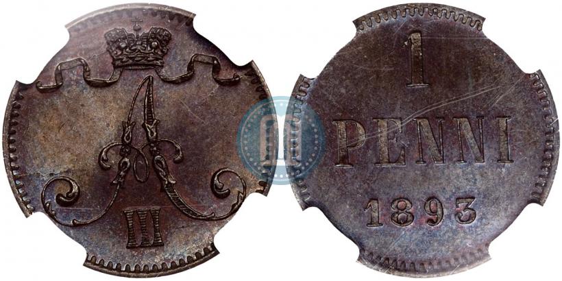 Фото 1 пенни 1893 года  