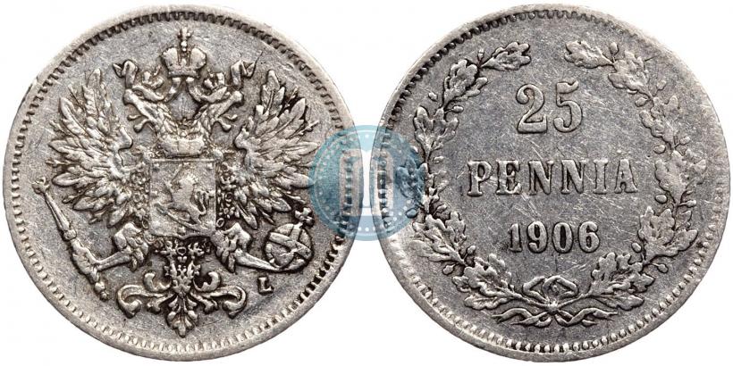 Picture 25 pennia 1906 year L 