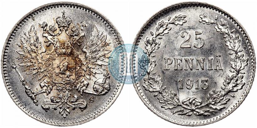 Picture 25 pennia 1913 year S 