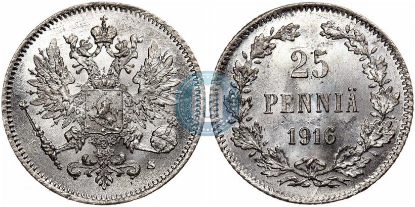 Picture 25 pennia 1916 year S 