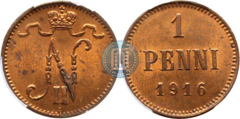 Фото 1 пенни 1916 года  