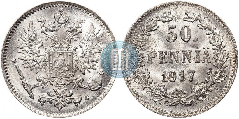 Фото 50 пенни 1917 года S 