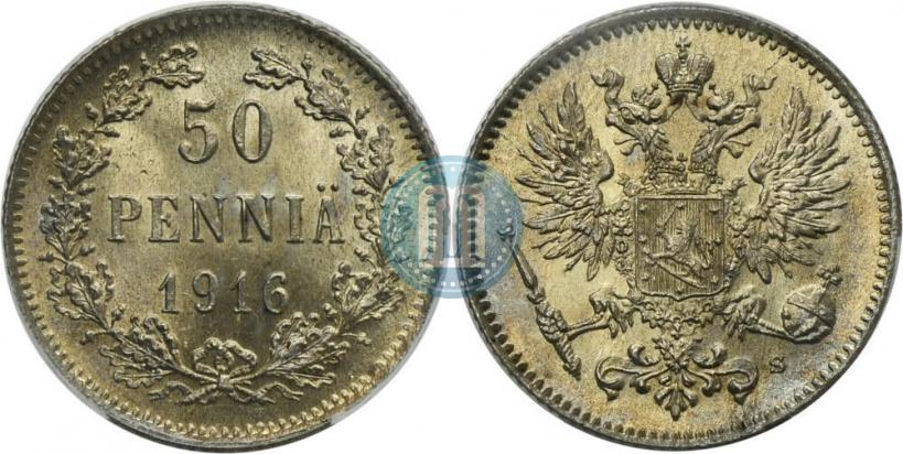 Фото 50 пенни 1916 года S 