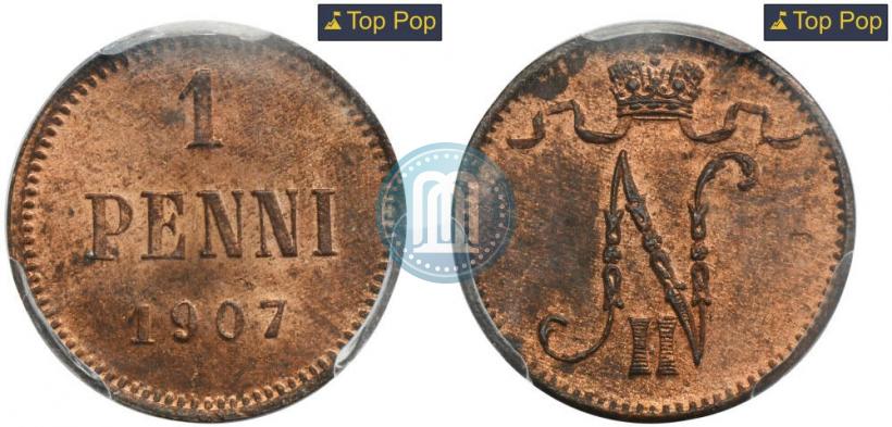 Фото 1 пенни 1907 года  