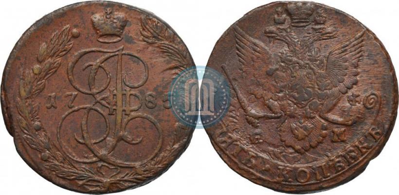 Фото 5 копеек 1785 года ЕМ 