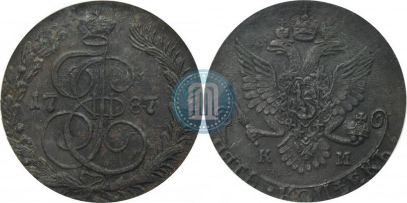 Фото 5 копеек 1787 года КМ 