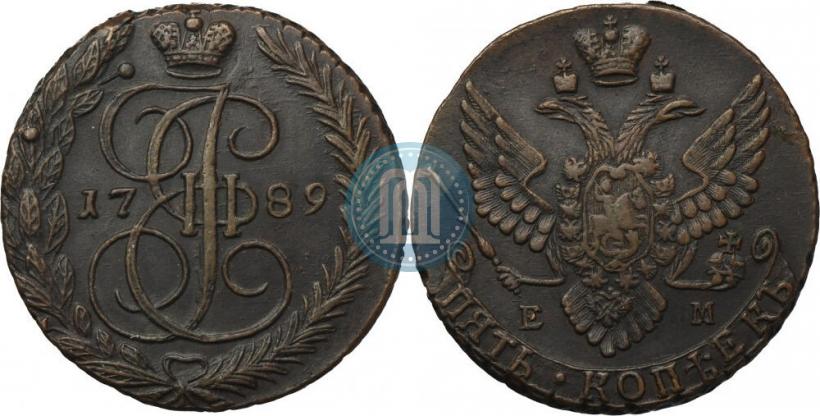 Фото 5 копеек 1789 года ЕМ 