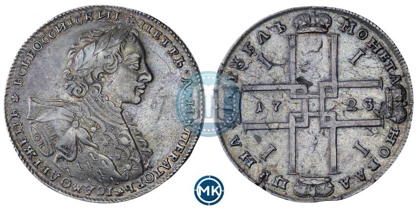 Фото 1 рубль 1723 года OK "Портрет в горностаевой мантии"