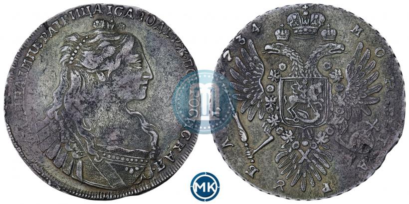 Picture 1 rouble 1734 year  "Type of 1735"