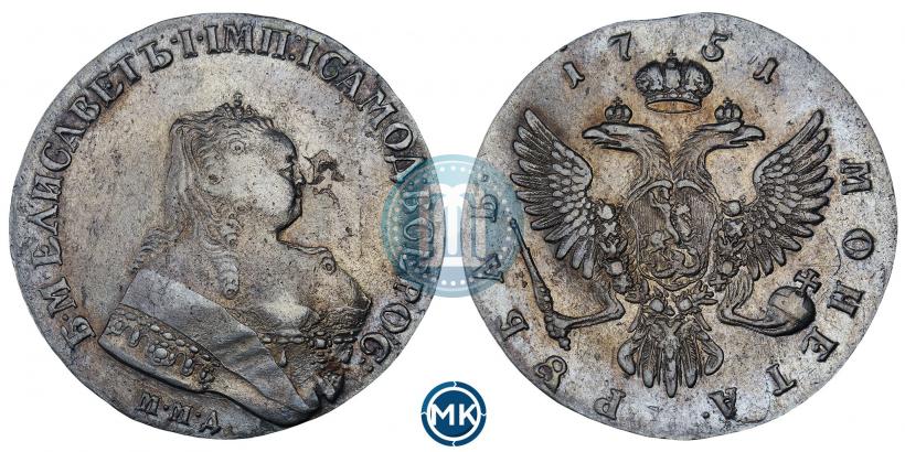 Picture 1 rouble 1751 year ММД 