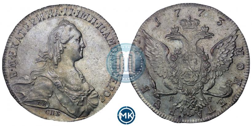 Picture 1 rouble 1773 year СПБ-ЯЧ-Т.И. 