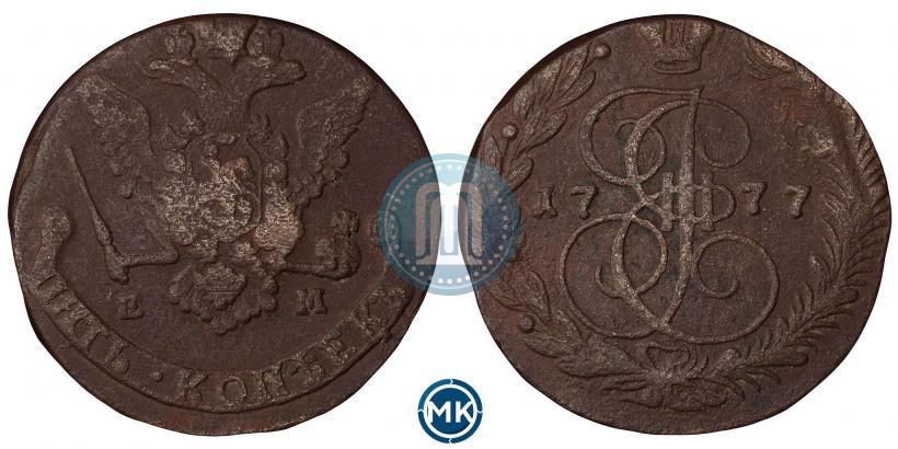 Фото 5 копеек 1777 года ЕМ 