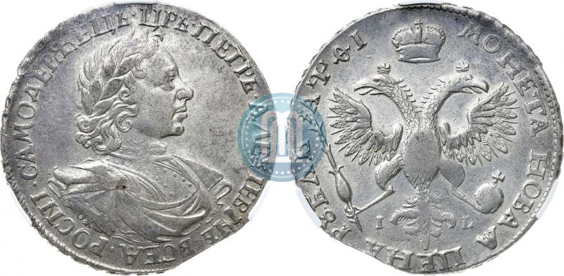 Фото 1 рубль 1719 года OK-IL-L "Портрет в латах"