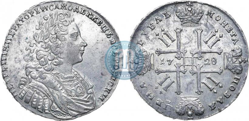 Фото 1 рубль 1728 года  "Тип 1728"