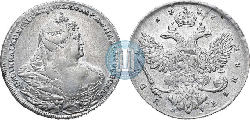 Picture 1 rouble 1737 year  "Moscow type"